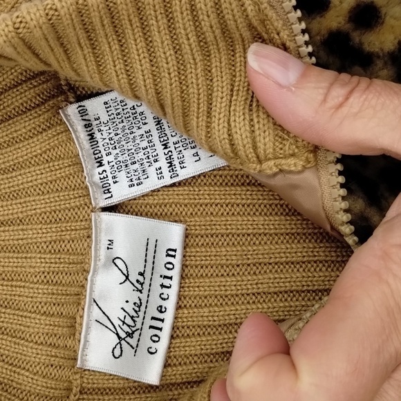 Kathie Lee Collection women's size Medium 8/10 leopard print vest vintage - Picture 7 of 10